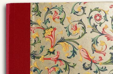 Schreibbuch A5 rot gold Papeterie Schreibweise